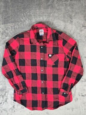 Big Bill Plaid Flannel Shirt Size Small Made In USA Red